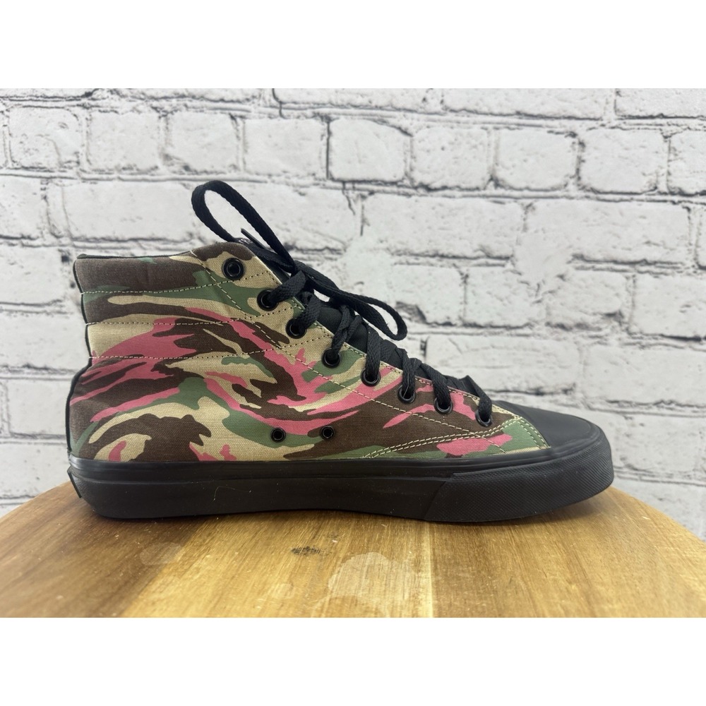 STRAYE Venice Pink‎ Green Camo High Top Skateboarding Sneakers Men's Size 9.5 - Picture 7 of 13